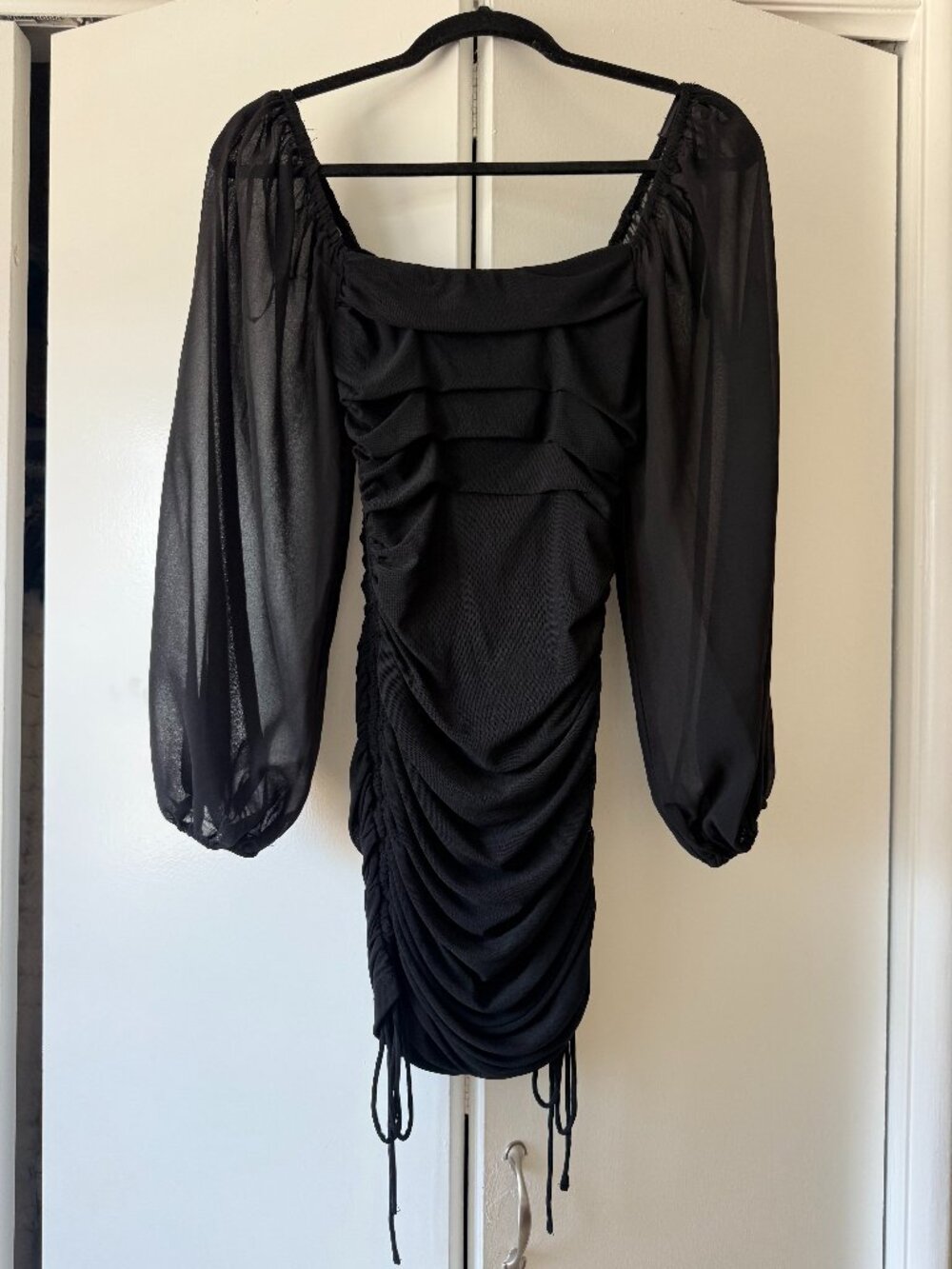 That’s So Fetch Lorde Black Ruched Mini Dress XS